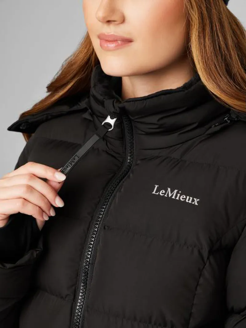 LeMieux Harper Longline Puffer Coat Ladies in Black-4